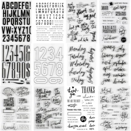2025 New English Clear Stamp Feb Mar Apr Monthly Sentiments Transparent Stamps For DIY Scrapbooking/Photo Album Decor Stamps