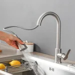 2025New Modern Stainless Steel 360° Rotating Telescopic Faucet Stainles Steel Is More Durable Kitchen Sink Bathroom Basin Faucet 4
