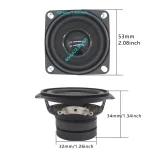2Pcs 2 Inch 4 Ohm 10W Speakers Audio Portable Full Range Sound Dual Magnetic Loudspeaker DIY Home Theater Sound System Speaker 6