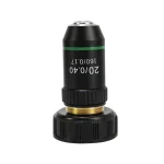 195 Black Achromatic Objective 4X 10X 20X 40X 60X 100X High Quality Microscope Objective Lens RMS 20.2mm Objective Parts 4