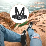 Action Camera Chest Mount Harness Breathable Accessories for Sports Travel for Gopro 10 Dji Osmo 2
