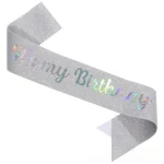 This Is My Birthday Sash for Women Girl  Ribbon Birthday Queen Double Cloth Material Birthday Party Decoration Supplies 6