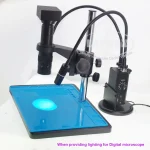 6W 6500K Dual LED Gooseneck Lights Illuminator Lamp F Industry Stereo Microscope Camera Magnifier Column Table Anti Glare Solder 5