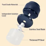250ml Mini Wireless USB Rechargeable Electric Vegetable Chopper Garlic Crusher Food Chopper for Kitchen Gadgets for Garlic 6