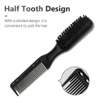 Double-sided Professional Barber Neck Brush Comb Black Small Hair Styling Comb Shaving Beard Salon Carving Duster Cleaning Brush 3