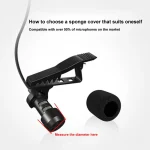 JCD 10pcs Mini Microphone Foam Covers Mic Protector Covers Replacement Headset Windshield Sponge Cover Microphone Cover for Mic 3