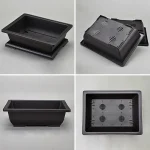 Rectangular Flowerpots Plastic Bonsai Plants Pot Square for Flower Balcony Garden Yard Landscape Bonsai Pot Trays Home Decor 5