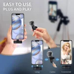 K60 Wireless Lavalier Microphone Audio Video Recording Mini Mic For iPhone Android Laptop Live Gaming Mobile Phone Microphone 6