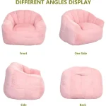 Giant Bean Bag Chair, Comfortable for All Ages, Ideal for Living Room, Bedroom, or Floor Sofa, Pink 6