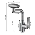 Multi Functional Waterfall Basin Faucet 4 Water Outlet Mode Spray Faucet 360°Rotation,Hot Cold Water Sink Mixer Tap For Bathroom 6
