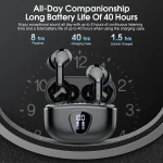New Wireless Earbuds HiFi Stereo Headphones BT5.3 with ENC Noise Cancelling 48H LED Display Ear Buds IP7 Waterproof Earphones 3