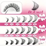 MIAOJIE DIY Lash Extension Kit 720pcs Lash Clusters Individual Eyelashes Kit with Lash Bond and Seal Wispy Natural Mange Lashes 4