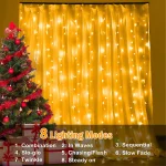 Solar LED Curtain Light Outdoor Garland Solar Fairy String Light Copper Wire Lamps for Garden Yard Wedding Party Holiday Decor 3