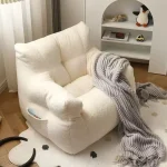 Children's Small Sofa Chair Cute Mini Seat Baby Reading Lazy Dwarf Sofa Cotton Linen Lamb's Wool Fabric Small Balcony Seat 4