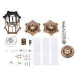 Vintage Industrial Metal Pendant Light European Style Hanging Led Lamp for Garden Balcony Outdoors Decor, IP44, 220V 5
