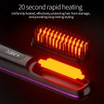 NEW Electric Ceramic Heating Straight Hair Comb Wireless Portable Negative Ion Styling Tool Rechargeable USB Straightening Brush 3