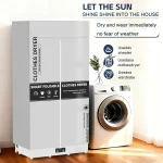 Portable Foldable Clothes Dryer with Timer Function for Home Apartments and RV Use Large Capacity Electric Drying Rack with Eas 4