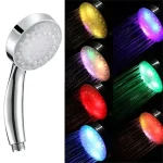 7 Colors Changing LED Shower Head Rainfall Shower Sprayer Water Saving Showerhead Bathroom Accessories Replacement Shower Head 5