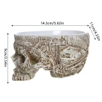 Halloween Skull Flower Pot Gothic Skeleton Planter Container Organizer Suitable for Home Garden Decor 3