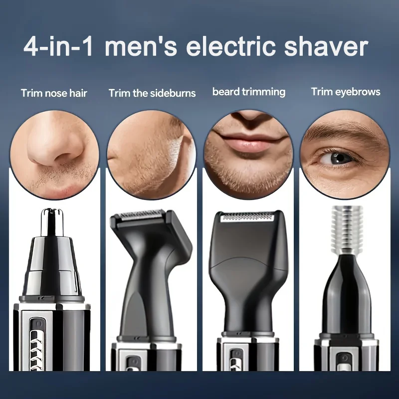 4 in 1 All Purpose Beauty Set Painless Trimming of Nose Hair Beard Eyebrow Trimming and Shaver in One to Create a Delicate Face 4 in 1 All Purpose Beauty Set Painless Trimming of Nose Hair Beard Eyebrow Trimming and Shaver in One to Create a Delicate Face