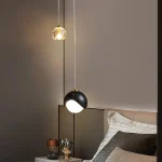 Modern Simple Crystal Pendant Light Luxury Bedroom Bedside Hanging Lamp Nordic Minimalist Long Line Living Room Home Decor 4
