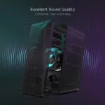 Redragon GS510 Waltz RGB Desktop Speakers, 2.0 Channel PC Computer Stereo Speaker with 4 Colorful LED Backlight Modes, Enhanced 3