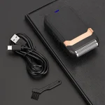 Stainless steel electric shaver, USB rechargeable reciprocating shaver, portable men's shaving device 2