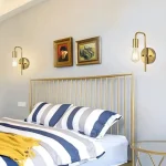 Nordic Bend Pipe Wall Lamp Iron Gold/Black Wall Decor Living Room Bedroom Shop Coffee Shop Bedside Lamp E27 Interior Lighting 4