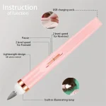 YIKOOLIN Portable Nail File Care Set LED Light Adjustable 4 Speed with 12 Attachment Drill Bits USB Charge Home Use 3