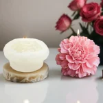 Hibiscus Flower Mold for Candle & Soap, Flat Base, Clear Texture, Easy to Demold & Clean, DIY Aromatherapy/Decoration, Essential 6