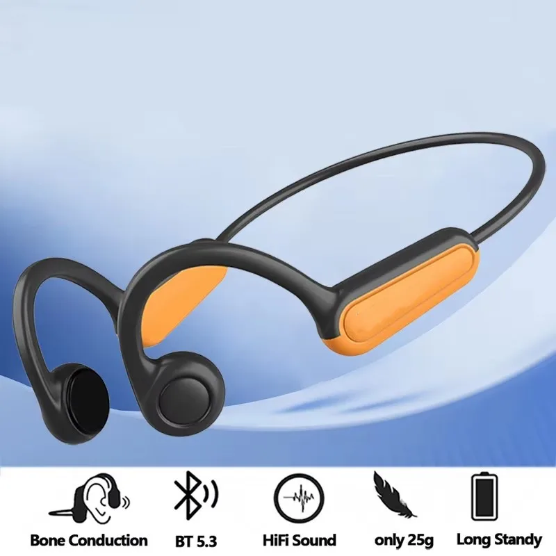 NEW Real Bone Conduction Sport Headphone Wireless Earphone Bluetooth-Compatible Headset Hands-free with Mic for Running NEW Real Bone Conduction Sport Headphone Wireless Earphone Bluetooth-Compatible Headset Hands-free with Mic for Running