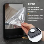 TAILI Shower Mirror Fogless for Shaving with Razor Holder, Fog Free Mirror Shower Suction Rust-Proof Removable Bathroom Mirror 4