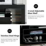 EBELLO 63-Inch Storage TV Cabinet TV Support Shelf Storage Cabinet with Multi-Color Lighting Strips 2