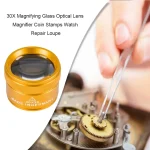 30X 36mm Magnifying Glass K9 Optical Lens Handheld Loupe for Watch Coin Stamp Jewelry Inspection 5