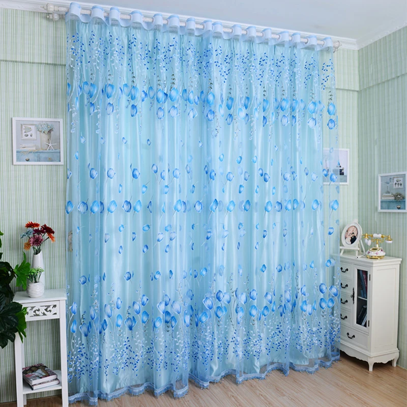 1Pc Modern Tulip Window Screen Living Room Bedroom Door Kitchen Drape Curtain Home Decoration Supplies 1Pc Modern Tulip Window Screen Living Room Bedroom Door Kitchen Drape Curtain Home Decoration Supplies