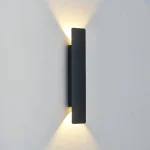 Outdoor Waterproof Wall Lamps Strip Aluminum Wall Lights 18W LED Black Wall Lamp Bedroom Exterior Outdoor Lighting Fixtures 5