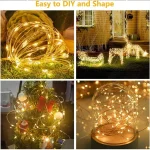 3M LED Curtain String Lights Fairy Decoration USB Holiday Garland Lamp 8 Mode For Home Garden Christmas Party New Year Wedding 5