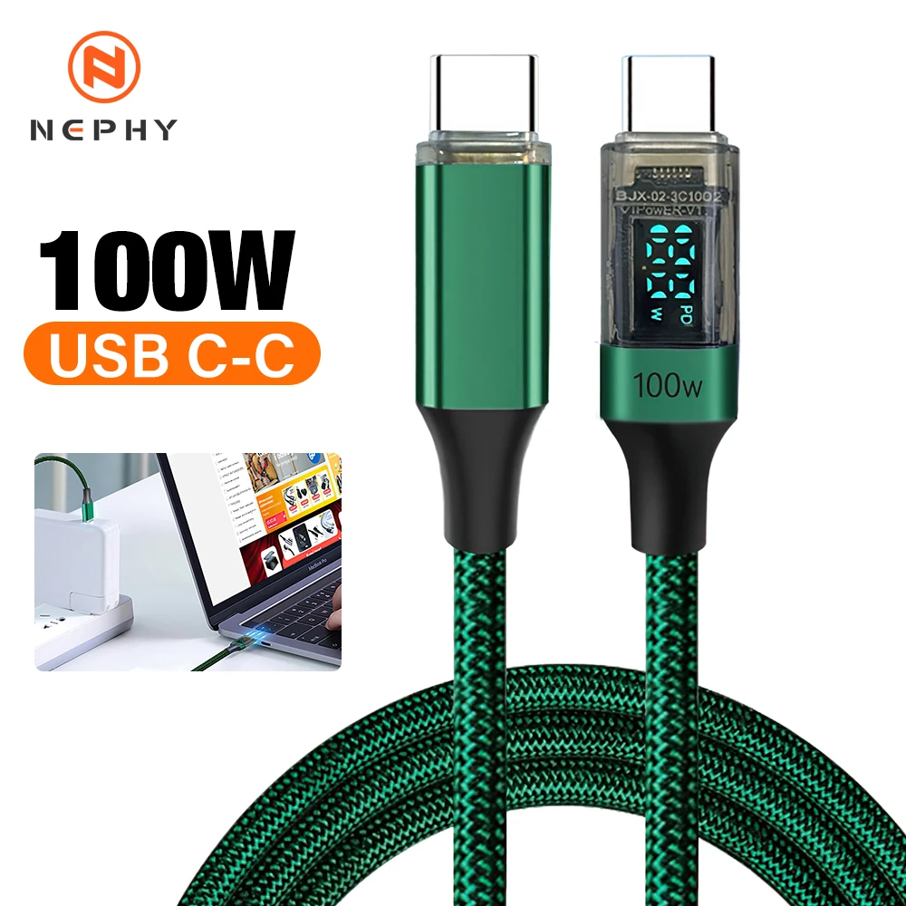 USB C Cable PD 100W Digital Display USB C to C Data Cord 0.5M/1M/2M Quick Charge Type-C Charging Line for Mobile Phone Laptop USB C Cable PD 100W Digital Display USB C to C Data Cord 0.5M/1M/2M Quick Charge Type-C Charging Line for Mobile Phone Laptop