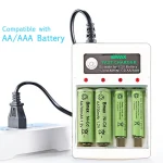 AA / AAA Battery Charger 4 Slots 220V For 1.2V Rechargeable Battery Quick Charger with Cover Protection Adapter Accessorie 2