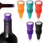 1PC Silicone Wine and Beverage Bottle Cap Set Leak Proof Champagne Bottles Sealer Stoppers Wine Cork Saver Stopper Reusable 5