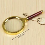 1 metal magnifying glass, 50x high-definition handheld magnifier, suitable for reading, scientific experiments 3