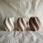 Geometric Wave Aromatherapy Candle Silicone Mold Twisted Spiral Abstract Craft Plaster Resin Mould Candle Making Supplies