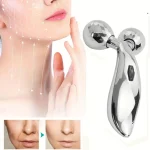 One Piece 3D Facial Roller Massage Tool - 3D Roller Face Slimmer - Manual Facial Massager - Silver 6
