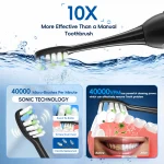 Electric Toothbrush 8 Brush Heads Sonic Electric Toothbrush with 40000VPM Deep Clean 4 Modes Rechargeable for Adults 3