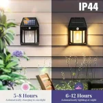 1/2/4/8 Solar Wall Lights IP44 Motion Sensor LED Lantern Wall Mounted Suitable for Outdoor Lighting on Courtyard Porch Decks 2