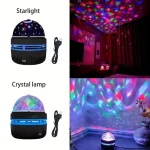 1pc Star Projector, Galaxy Projector, Water Ocean Wave Projector For Bedroom Night Light  Room Decor With 7-Colors Patterns 5