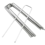 50-100pcs galvanized landscape staples, outdoor decorative stakes, anti weed barrier fabric anti rust staples, U-shaped tent 3