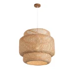 30cm Modern Bamboo Pendant Light Hand Woven Bamboo Art Chandelier Dining Room Lantern Chandelier Bedroom Dining Room Lamp 3