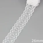(5 yards/roll) white Lace ribbon fabric Webbing Decoration Lovely gift packing polyester Material 4