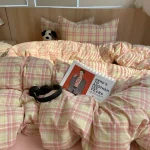 100% cotton Soft Bedding Set Stripe Printing Duvet Cover with Pillow Case Bedclothes Bedspread Pillowcases Comforter Sets 2